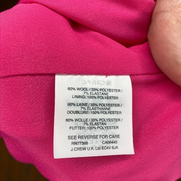 J Crew Wool Blend Ruffle Skirt Hot Pink Size 4 Tiered - Picture 5 of 7